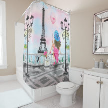 Vrouw in Parijs: Shower Curtain