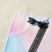 Vrouw in Parijs strandlaken Eiffeltoren (In situ)