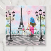 Vrouw in Paris Eiffeltoren cadeau Labels (Voorkant)