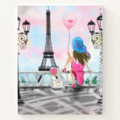  vrouw in Paris Eiffeltoren Notitieboek (Achterkant)