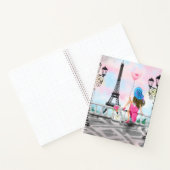  vrouw in Paris Eiffeltoren Notitieboek (Binnen)