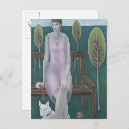 Vrouw in Park 2006 Briefkaart (Voorkant / Achterkant)