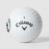 Vrouw in Partis Golf Ballen Eiffeltoren Gift (Logo)