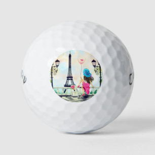 Vrouw in Partis Golfballen Eiffeltoren Cadeau