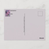 Vrouw in pastelbloemen, postkruising briefkaart (Achterkant)