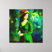 Vrouw in Pet Canvas Afdruk (Voorkant)