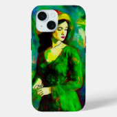 Vrouw in Pet Case-Mate iPhone Case (Achterkant)