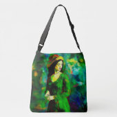 Vrouw in Pet Crossbody Tas (Achterkant)