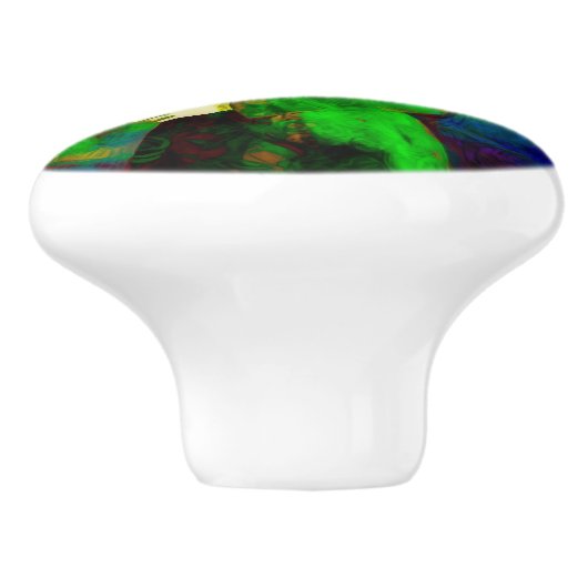 Vrouw in Pet Keramische Knop (Zijkant)