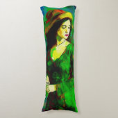 Vrouw in Pet Lichaamskussen (Voorkant Verticaal)