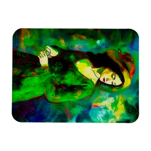 Vrouw in Pet Magneet (Horizontaal)