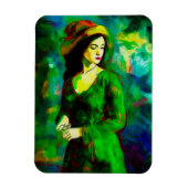 Vrouw in Pet Magneet (Verticaal)