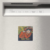 Vrouw in Pet, personaliseer Magnet (Insitu (Vaatwasser))