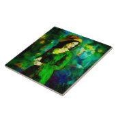 Vrouw in Pet Tegeltje (Zijkant)