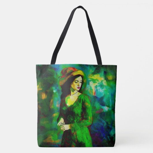 Vrouw in Pet Tote Bag (Voorkant)