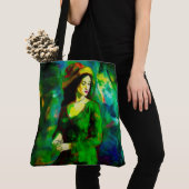 Vrouw in Pet Tote Bag (Dichtbij)