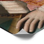 VROUW IN PINKDRESS-Mode Theatrisch kostuum Poster (Hoek)