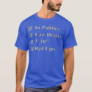Vrouw in politiek meisje t-shirt