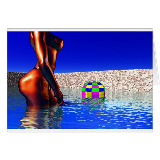 Vrouw in pool (Voorkant Horizontaal)