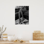 Vrouw in poster met hoge hakken (Keuken)