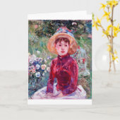Vrouw in Red, Berthe Morisot Kaart (Gele Bloem)