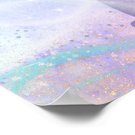 Vrouw in regenbogen poster (Hoek)