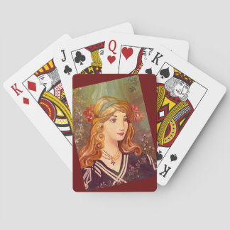 Vrouw in Repose Original Painting Deck of Cards Pokerkaarten