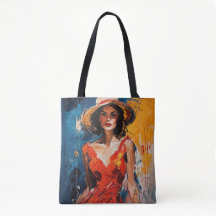Vrouw in Rode Cocktail Jurk
