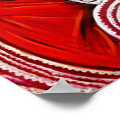 Vrouw in Rode Dress Poster (Hoek)