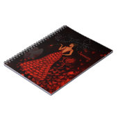 vrouw in rode jurk notitieboek (Linkerzijde)