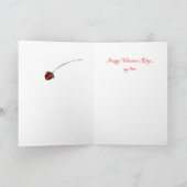 Vrouw in rode jurk Valentijnskaart Feestdagen Kaart (Binnen)