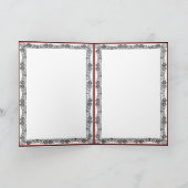 Vrouw in rood feestdagen kaart (Binnen)