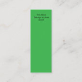 Vrouw in rood Pet Bladwijzer Mini Visitekaartje (Achterkant)