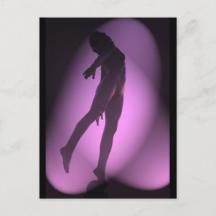 Vrouw in Roze Briefkaart