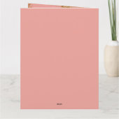  vrouw in roze jurk kaart (Achterkant)