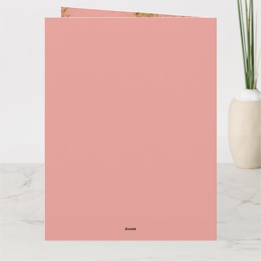  vrouw in roze jurk kaart (Achterkant)