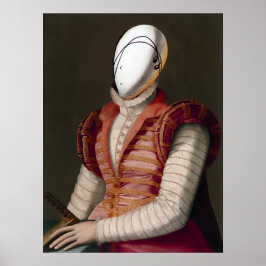 VROUW IN ROZE JURK Mode Theaterkostuum Poster (Voorkant)