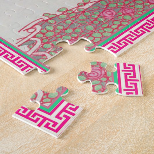 Vrouw in Roze puzzle Legpuzzel (Zijkant)