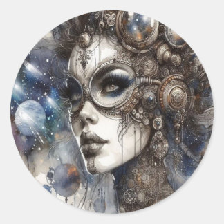 Vrouw in Ruimte stickers