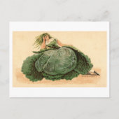  vrouw in sla / kooljurk briefkaart (Voorkant)