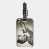 Vrouw in Soldier Uniform Bagagelabel (Voorkant verticaal)