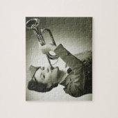Vrouw in Soldier Uniform Legpuzzel (Verticaal)