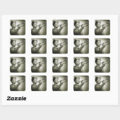 Vrouw in Soldier Uniform Vierkante Sticker (Vel)