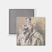 Vrouw in Spaanse kostuum Magneet (Voorkant / Achterkant)