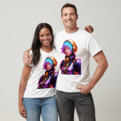 Vrouw in SpaceSuit Anime Style T-shirt (Unisex)