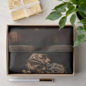 Vrouw in steen met boeken 5 Decoupage papier (Geschenk)