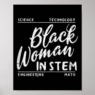 Vrouw in Stem Science Wiskunde Afrikaans Melanine  Poster