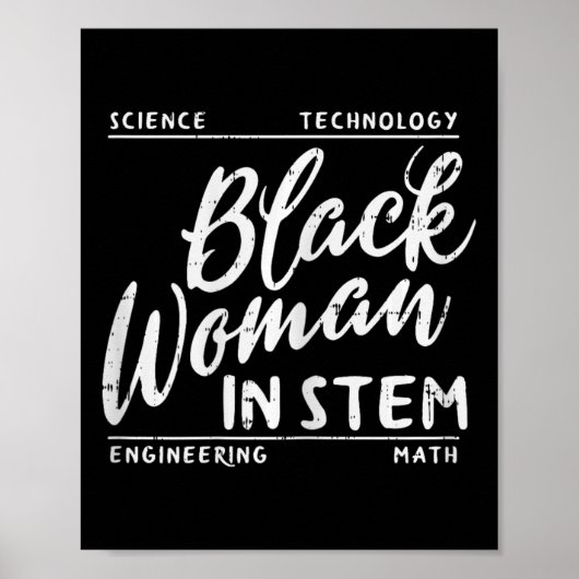 Vrouw in Stem Science Wiskunde Afrikaans Melanine Poster (Voorkant)