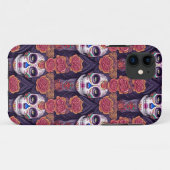 Vrouw in Sugar Skull Make-up Art Case-Mate iPhone Case (Achterkant (horizontaal))