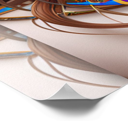 Vrouw in Sugar Skull Make-up Art Poster (Hoek)